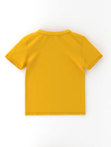 Boys Multicolor Graphic Printed Tshirt and Denim Shorts Set