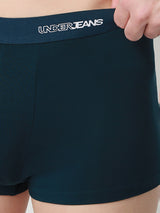 Men's Teal Green Mid-Rise Solid Trunk