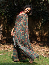 Women's Multicolor Pure Cotton Saree