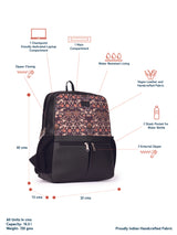 Women's Multicolor Vegan Leather Finish Casual Backpack - 17.5L