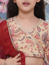 Girls Printed Ready to Wear Lehenga and Blouse with Dupatta