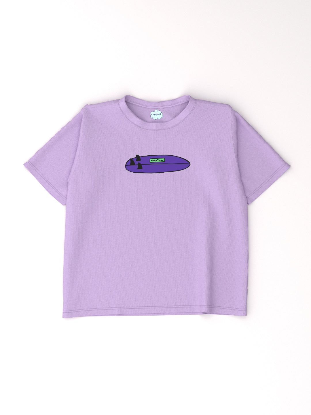 Boys Lavendar Puff-Printed Tshirt