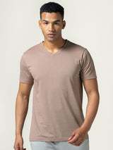 Men's Pink Casual Regular Fit Solid Half Sleeves Tshirt