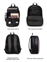 Women's Green Vegan Leather Finish Casual Backpack - 15L