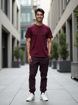 Men's Red Casual Regular Printed Half Sleeves Tshirt
