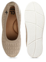 Women's Textured Knit Comfort Ballet Flats