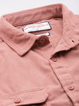 Men's Pink Casual Regular Fit Solid Full Sleeves Shirt