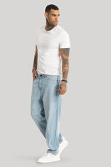 Men's Blue Casual Regular Fit Solid Jeans