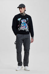 Men's Grey Casual Regular Fit Solid Cargo