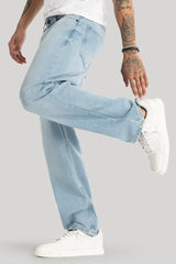 Men's Blue Casual Regular Fit Solid Jeans