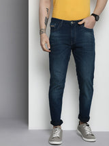 Men's Slim Fit Solid Mid Rise Stretchable Jeans
