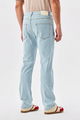 Men's Blue Casual Straight Fit Solid Jeans