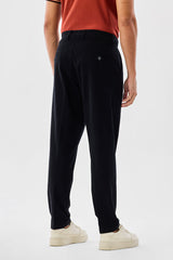 Men's Black Casual Slim Fit Solid Chinos