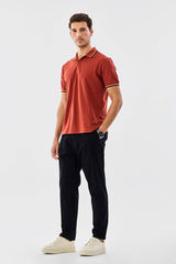 Men's Black Casual Slim Fit Solid Chinos
