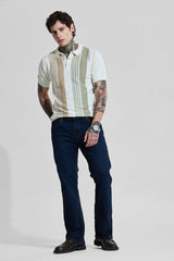 Men's Navy Casual Bootcut Fit Jeans
