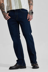 Men's Navy Casual Bootcut Fit Jeans