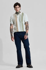 Men's Navy Casual Bootcut Fit Jeans