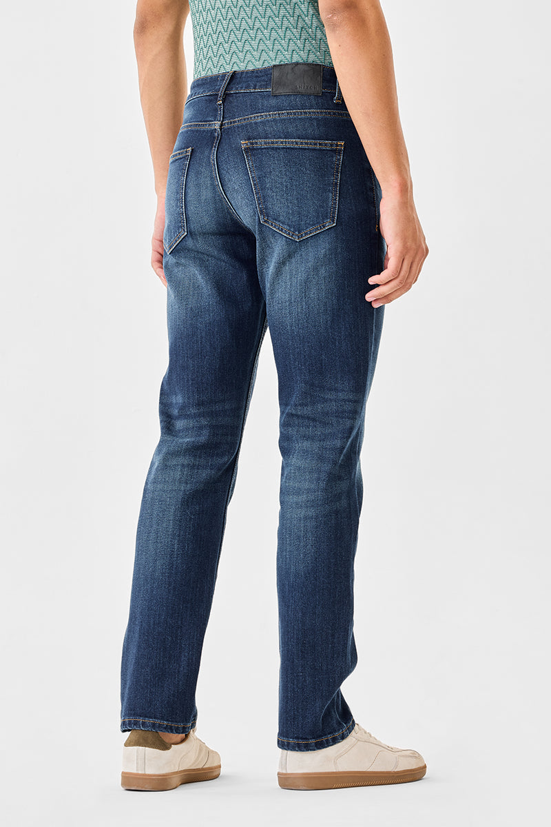 Men's Blue Casual Regular Fit Solid Jeans