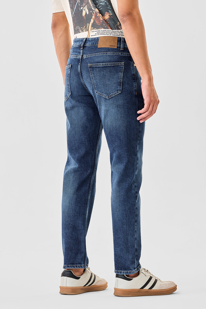 Men's Blue Casual Regular Fit Solid Jeans