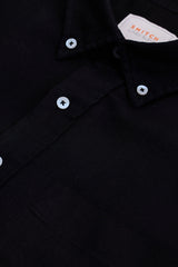 Men's Black Formal Slim Fit Solid Full Sleeves Shirt