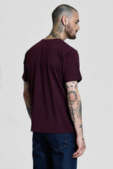 Men's Red Casual Slim Fit Solid Half Sleeves Tshirt