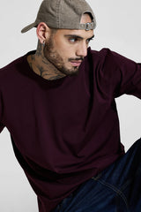 Men's Red Casual Slim Fit Solid Half Sleeves Tshirt