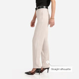 Women's Beige Formal Solid Pant