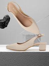 Women's White Casual Strap Heels