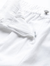 Women's White Casual Solid Regular Fit Pants
