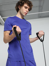 Mens Blue Sports Regular Half Sleeves Tshirt
