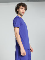 Mens Blue Sports Regular Half Sleeves Tshirt