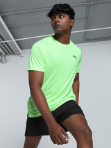 Mens Green Sports Regular Half Sleeves Tshirt