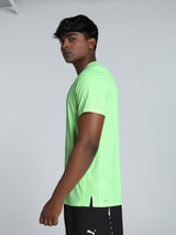 Mens Green Sports Regular Half Sleeves Tshirt