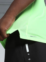 Mens Green Sports Regular Half Sleeves Tshirt