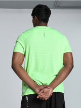 Mens Green Sports Regular Half Sleeves Tshirt
