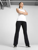 Womens White Sports Solid Sleeveless Top