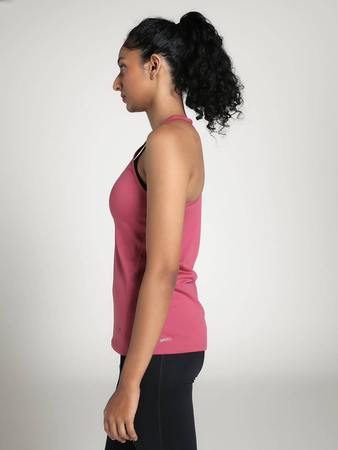 Womens Red Sports Solid Sleeveless Top