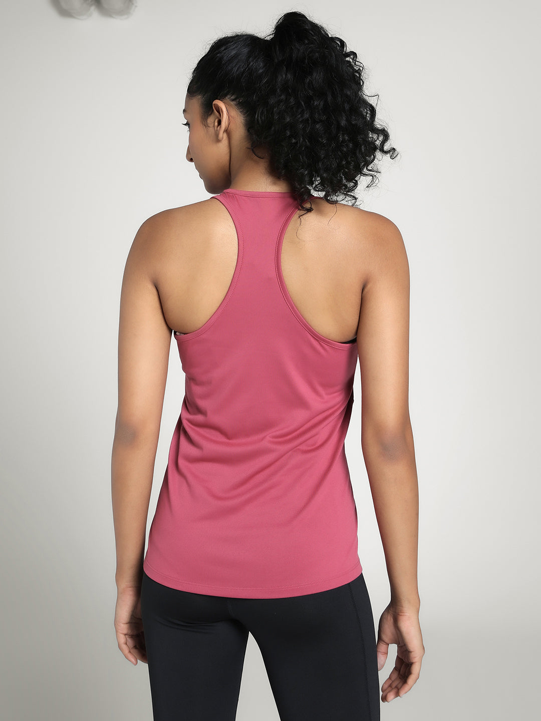 Womens Red Sports Solid Sleeveless Top