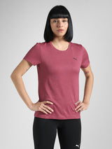 Womens Red Sports Regular Half Sleeves Tshirt