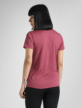 Womens Red Sports Regular Half Sleeves Tshirt