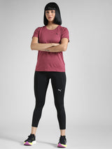 Womens Red Sports Regular Half Sleeves Tshirt