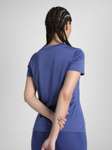 Womens Blue Sports Regular Half Sleeves Tshirt
