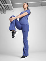 Womens Blue Sports Regular Half Sleeves Tshirt