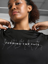 Womens Black Sports Regular Half Sleeves Tshirt