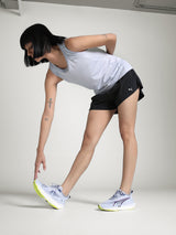 Womens Blue Sports Solid Sleeveless Top