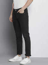 Men's Slim Straight Fit Solid Mid Rise Stretchable Jeans