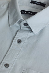 Men's Blue Casual Slim Fit Solid Full Sleeves Shirt