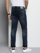Men's Slim Fit Solid Mid Rise Stretchable Jeans