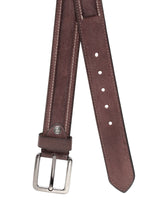 Men's Brown Casual Solid Leather Belt