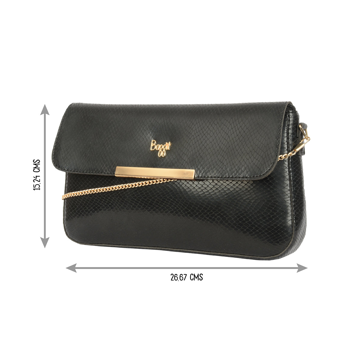Women's Laevis Black Small Clutch Bag